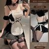 Original Erotic Lingerie Sexy Maid Dress Lace Seductive 2D Role-playing Maid Uniform Set 8731