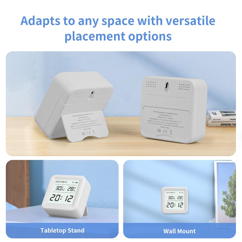 WiFi Temperature Sensor Indoor Thermometer and Hygrometer Tuya Smart Devices Smart Home Products Remote Monitoring