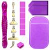 Harz Diamantmalerei Stift Set mit 6 austauschbaren Metallspitzen 6 Wachsblöcken 2 Sortierschalen und Bohrmatte für 5D Diamantmalerei Bastelbedarf