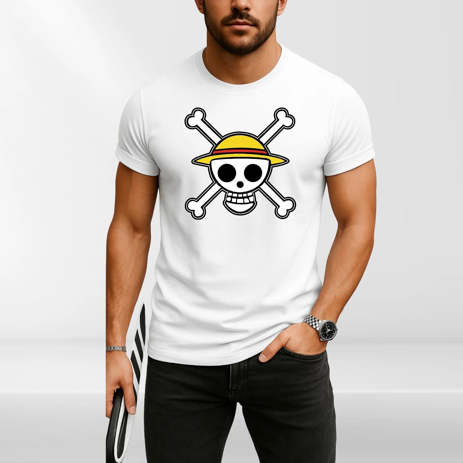 Anime One Piece Straw Hat Pirates Flag Japanese T-shirt Adults, Teens & Kids S