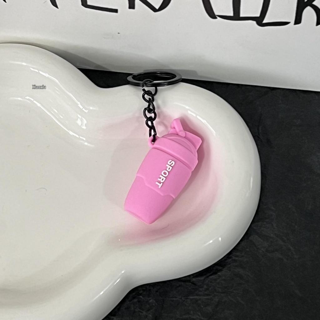 Miu Series Dumbbell Plate Keychain: Trendy Fitness Accessory & Sports Jewelry Gift