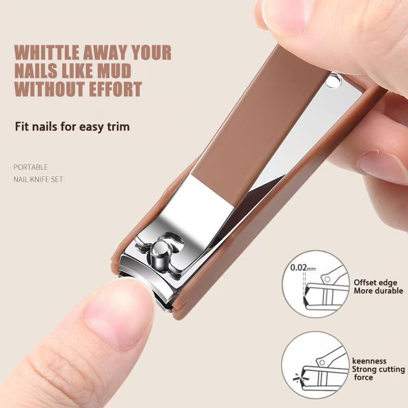 Xiaomi New Nail Set 4/6 Stainless Steel Splash Proof Nail Clippers Set Advanced Home Special Nail Clippers Nail Beauty Tool Set