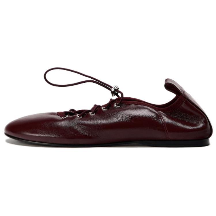 Zara Удобные Универсальные Повседневные Балетки Женские балетки Красные 11526410022 38 5830₽