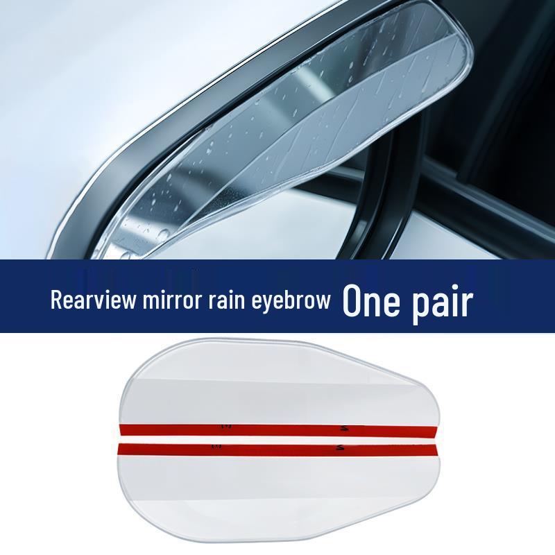 Waterproof Rearview Mirror Rain Guard with Extended Small Round Mirror