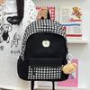 Schoolbag Japanese ins Casual Plaid School Bag Female Junior High School Student Elementary School Versatile Cute College Backpack Travel Backpack