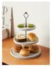 Creative European Double Layer Wooden Dessert Stand: Forest Style Cake and Treat Display Tray
