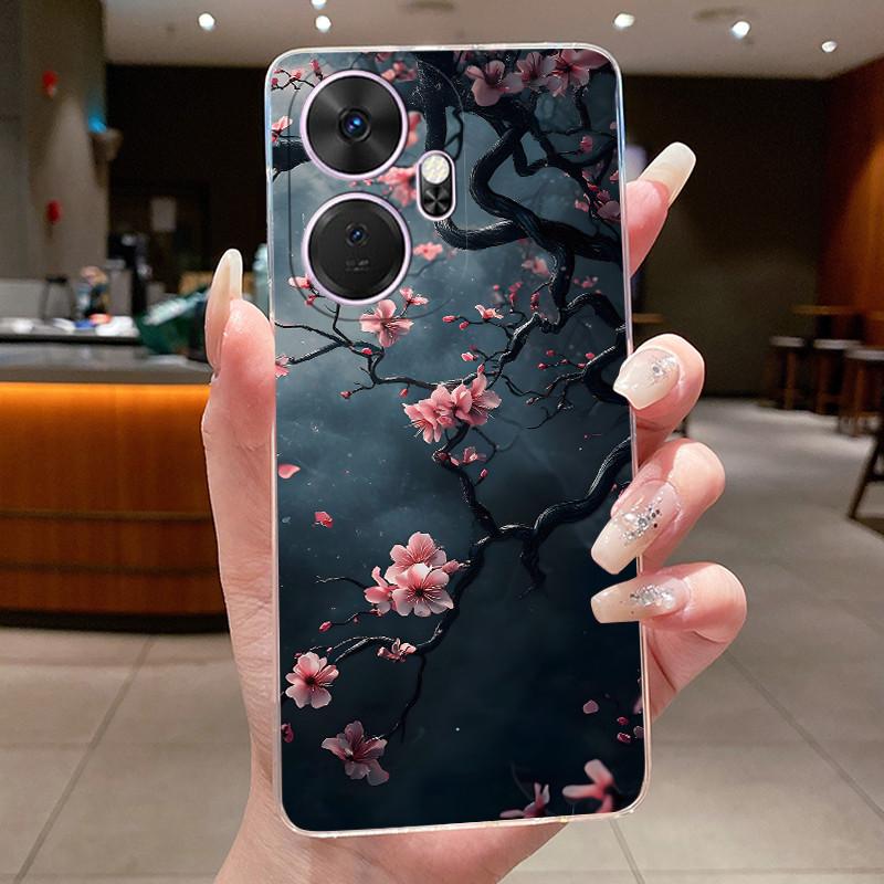 

For ITEL P55 Plus Case P663LN P663L Clear Luxury Fashion Butterfly Flowers Soft Silicone TPU Phone Case For ITEL P55+ Back Cover itel P55+