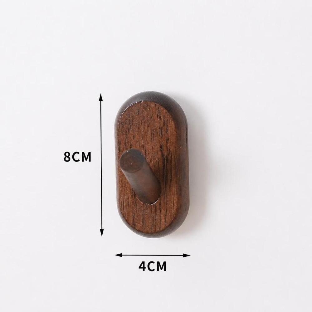 Durable Wooden Wall Hooks Wall Mount Heavy Duty Coat Hooks Mounted Wood Hanger Hook Door Back