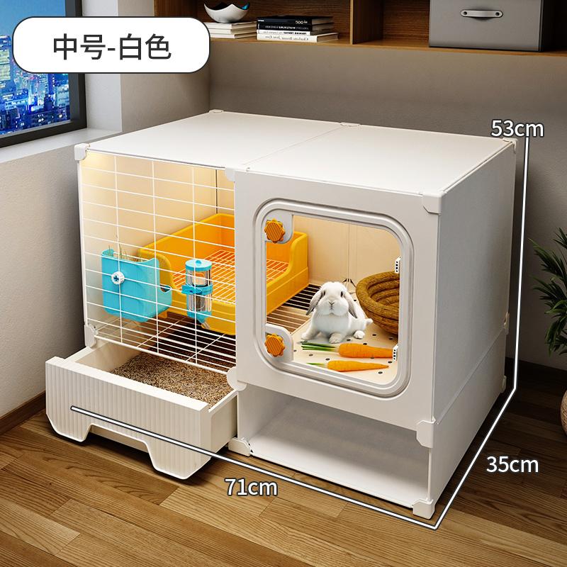 Králíkárna Luxusní rodinná vila, s integrovanými toaletami pro mazlíčky, morče, Villa Pigtun