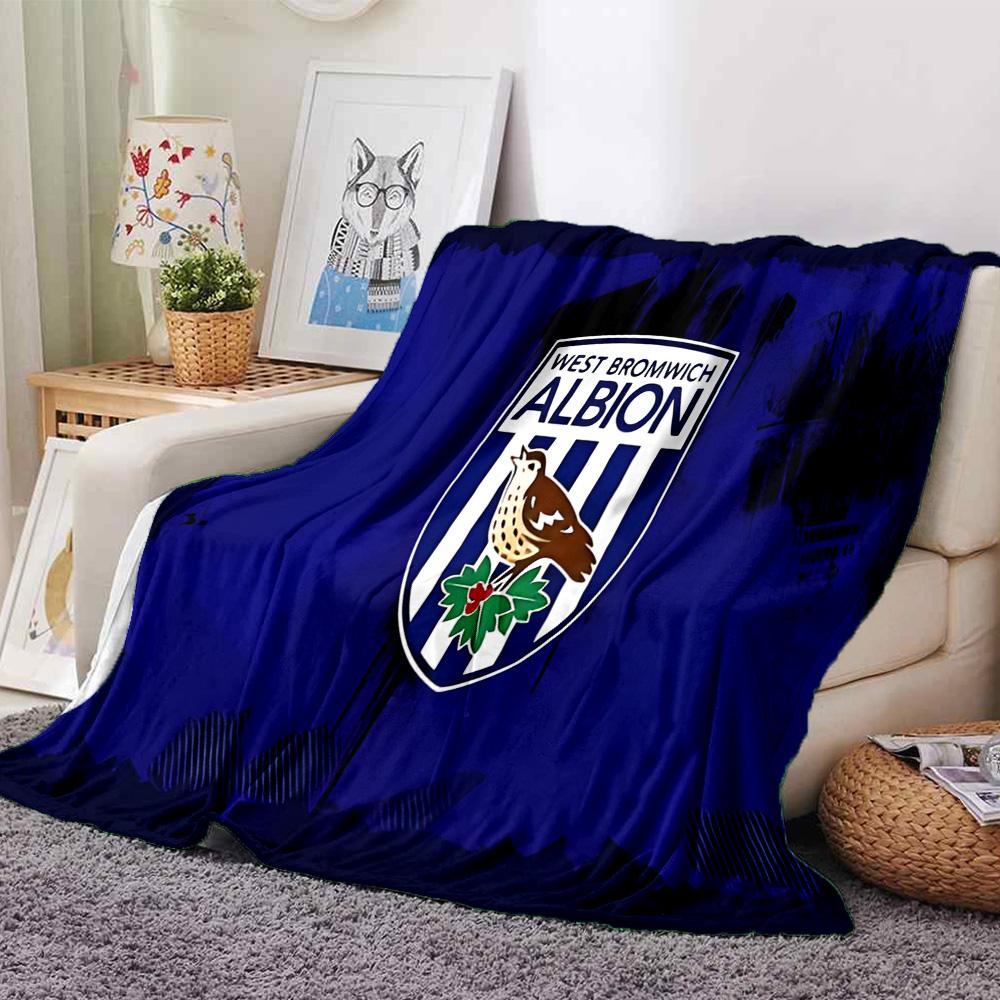 Bromwich Albion Flannel Blanket, Soft Polyester, Modern Design, All-Season for Camping, Travel, Gifts for holidays or birthdays