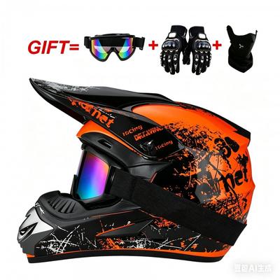 ABS Off-Road Motorcycle Helmet Lightweight Full Face Dirt Bike Men Women All Season Ventilated