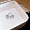 Cold Female Protagonist~ Zircon Bow Pearl Ear Clips for Women Without Ear Piercings, Exquisite Cold Ear Bone Clips, Light Luxury Earrings.