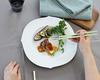 Cutipol GOA Celadon Silver Chopsticks and Chopstick Rest Set G029CE