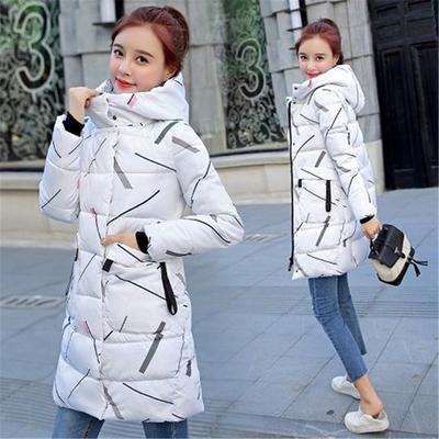 Long Sleeve Warm Zipper Parkas Women Jacket Office Lady Winter Hooded Long Jacket Coat