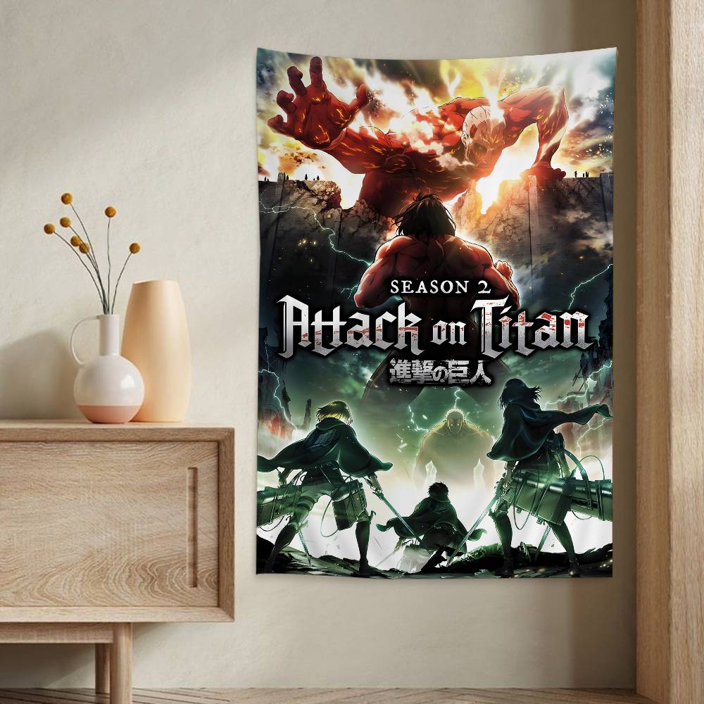 AAttack on Titan Tapestry Art Printing Japanese Wall Tapestry Anime Wall Hanging Home Decor