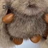 Portachiavi a Forma di Coniglio Ciondolo Coniglio Peluche con Orecchie Lunghe Fascino Bambola Portachiavi Auto Decorazione Borsa Zaino