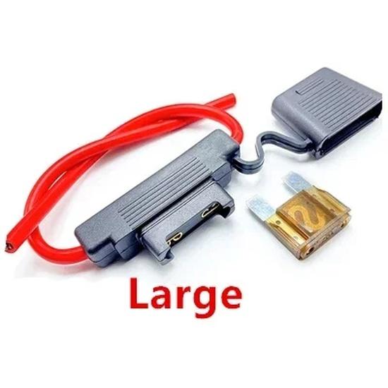 Waterproof 32V Large Auto Fuse Holder 8AWG /10AWG and Car Blade Fuse 20A 30A 40A 50A 60A 70A 80A 90A 100A 100A