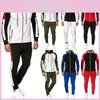 Stylish Men's Tracksuit Jogging Hoodie Coat Jacket With Zipper And Adjustable Pants Set For Activewear