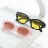 New simple cat eye sunglasses, fashionable versatile black sunglasses for women UV