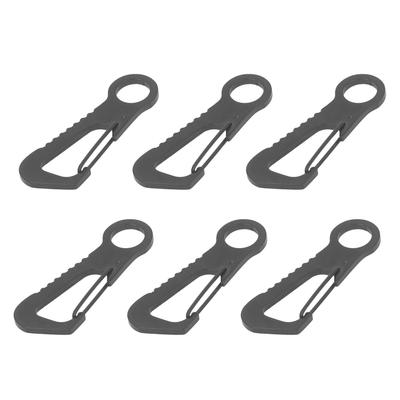6 Pcs Outdoor Carry Multifunctional Stainless Steel Quick Hang Buckle Keychain Quick Hooks