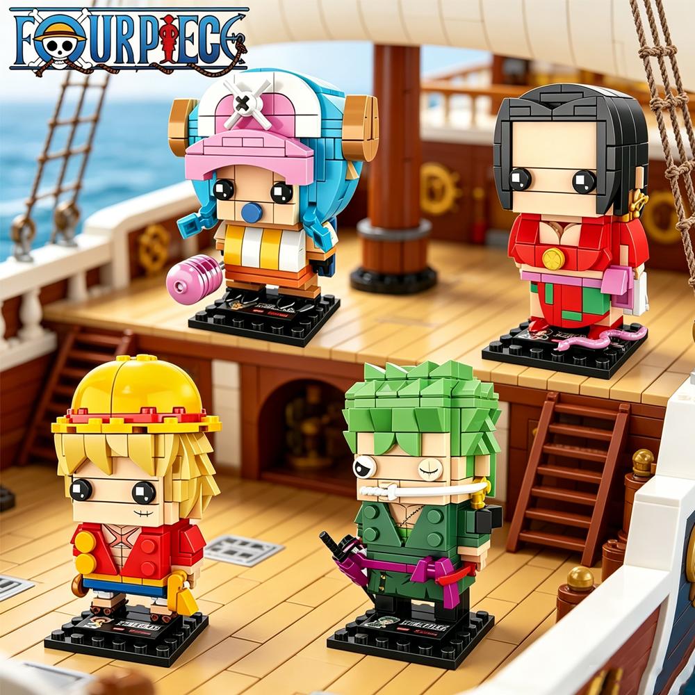 Hot  Luffy Zoro Chopper Hancock Building Blocks Mini Bricks Model Toy Collectible Decor For Childs Adults Gifts Bricks