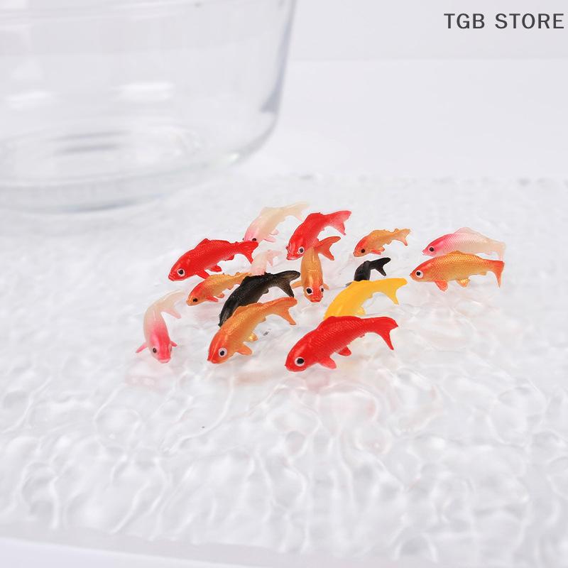 1Pcs Mini Simulation Fish Carp Toy Ornaments Animal Model Mini Goldfish DIY Decorative Doll Home Decoration