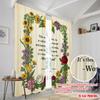 2pcs 2D Flat Printing Curtains Alice Wonderland Floral Quote Polyester Without Electricity All Season Party & Holiday Decor Use