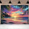1Pcs Tropical Beach Sunset Ocean View Decoration Background Summer Backdrop Decorations For Photo Studio Photo Booth Party