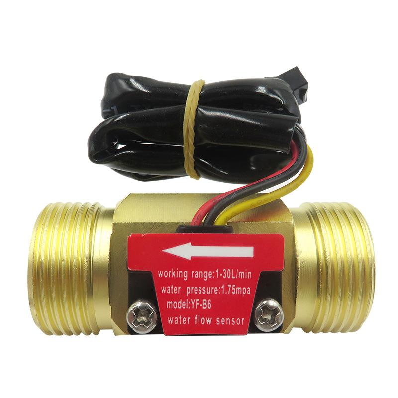 Brass Water Flow Sensor Hall Effect Flow Meter Liquid Flow Rate Sensor Brass Flow Switch Digital Monitoring Detector