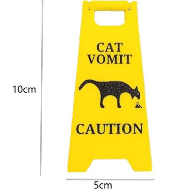 New Dog Vomit Sign-3D Printed Caution Vomit Sign Funny Cat Sign Decor