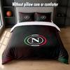 Set Biancheria da Letto Napoli FC 1 Copripiumino + 2 Federe Morbido Traspirante Biancheria da Letto per la Casa