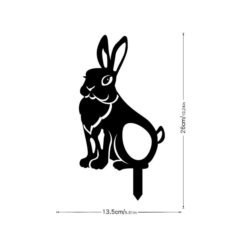 Rabbit Silhouette Yard Art Animals Garden Stakes Black Bunny Rabbit Garden Stake Rabbit Yard Decorations Outdoor Bunny Decor
