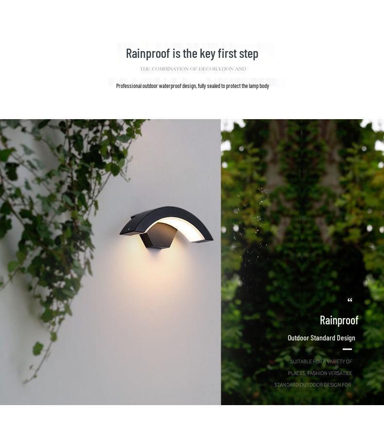 Waterproof LED Outdoor Wall Light with Sensor for Courtyard, Balcony, or Doorway