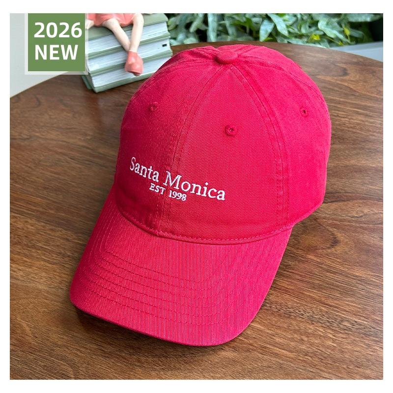 1 Stück Ins-Stil Buchstabe Bestickte Baseballkappen Für Frauen Gesicht Kleiner Sonnenschutz Koreanische Version Hip Hop Hut Sonnenhut Paare