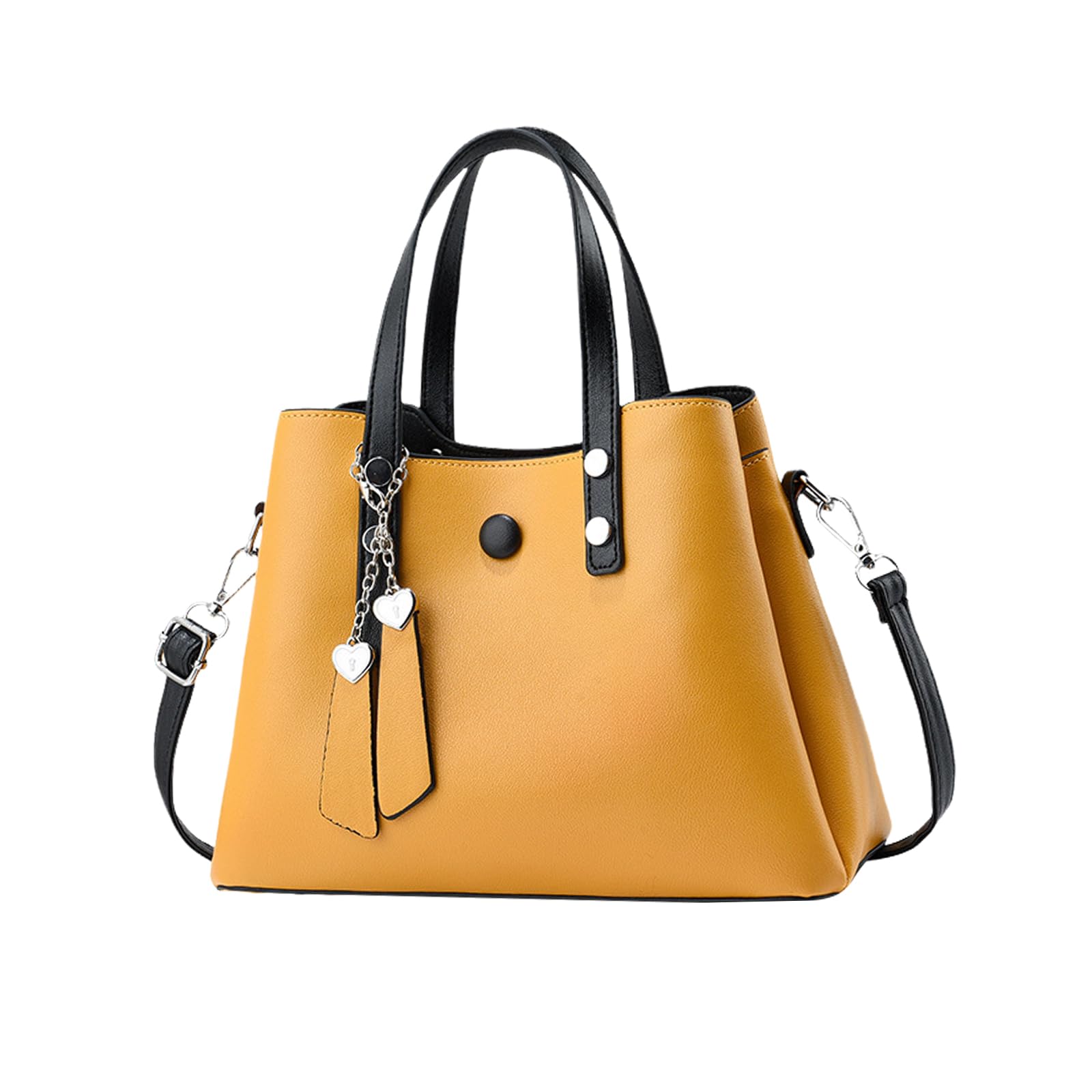 

NICOLE & DORIS Women s Handbag, Vertical, Three-Layer Design, Large Capacity, 2-Way Shoulder Bag with Turn Lock and Zipper Closure, Waterproof PU