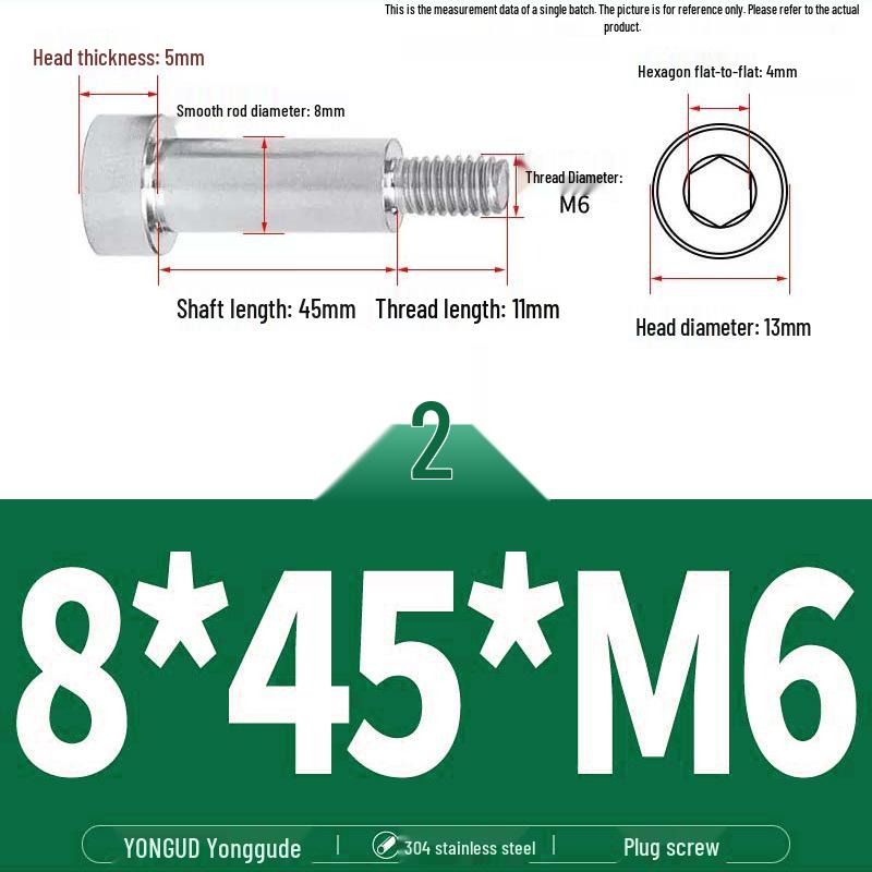304 Stainless Steel Hex Socket Shoulder and Step Screw Set