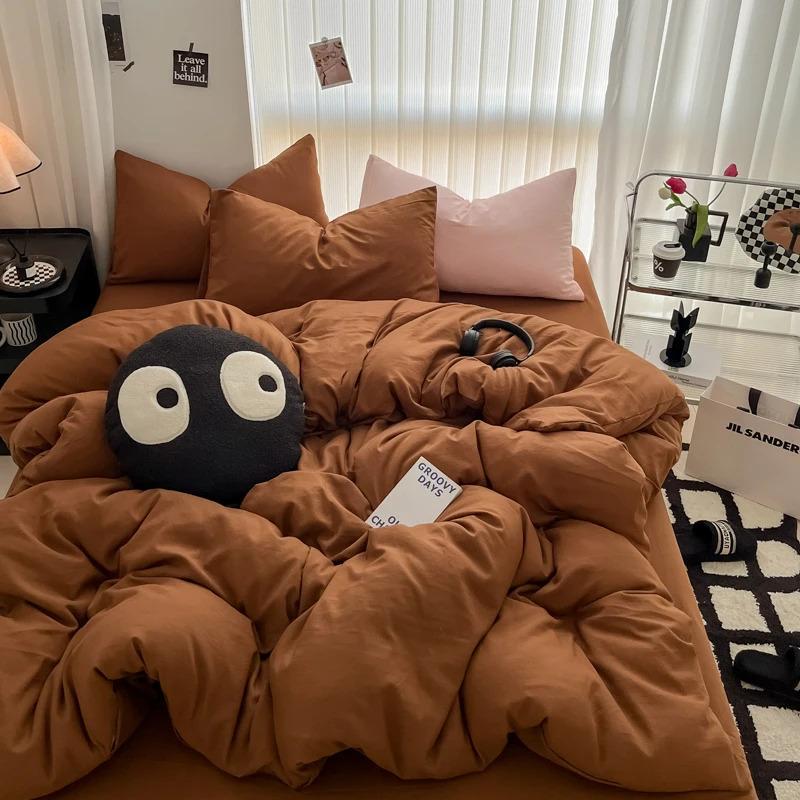 Pure Black Duvet Cover Microfiber Solid Color Bedding Set,3pcs Comforter Cover Home Bedroom Decor Quilt Cover with 2 Pillowcase