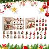 Birthday Gifts for Children Snowman Christmas Countdown Calendar, 24-Day Acrylic Ornament Set with Winter Holiday Games Figures, Tree