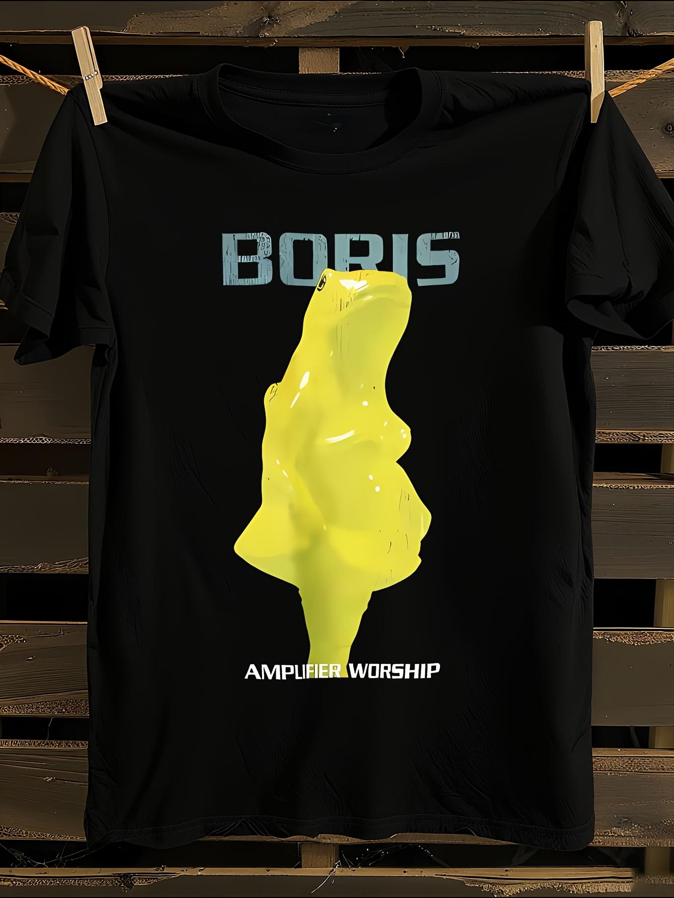 Boris Graphic T-Shirt Mens Tshirt Womens Tshirts with Letters Print Short Sleeves T-Shirt Casual Street Tee Shirt Top S