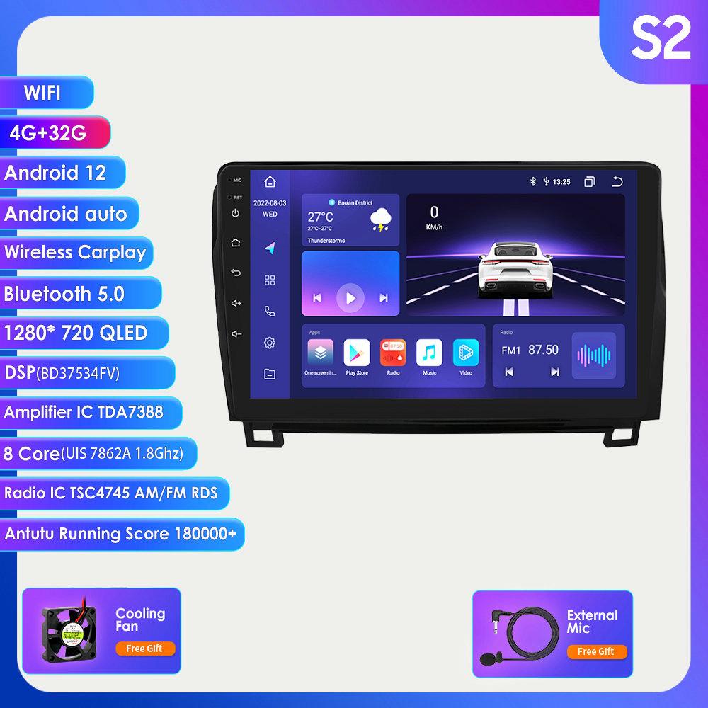 

Hizpo 9-дюймовое головное устройство 2Din Автомобильный Android-радио Мультимедийный плеер для Toyota Tundra Sequoia 2 Din Авторадио Видео GPS Navi WiFi Carplay 4G DSP DVR Cam S2 8Core 4G 32G