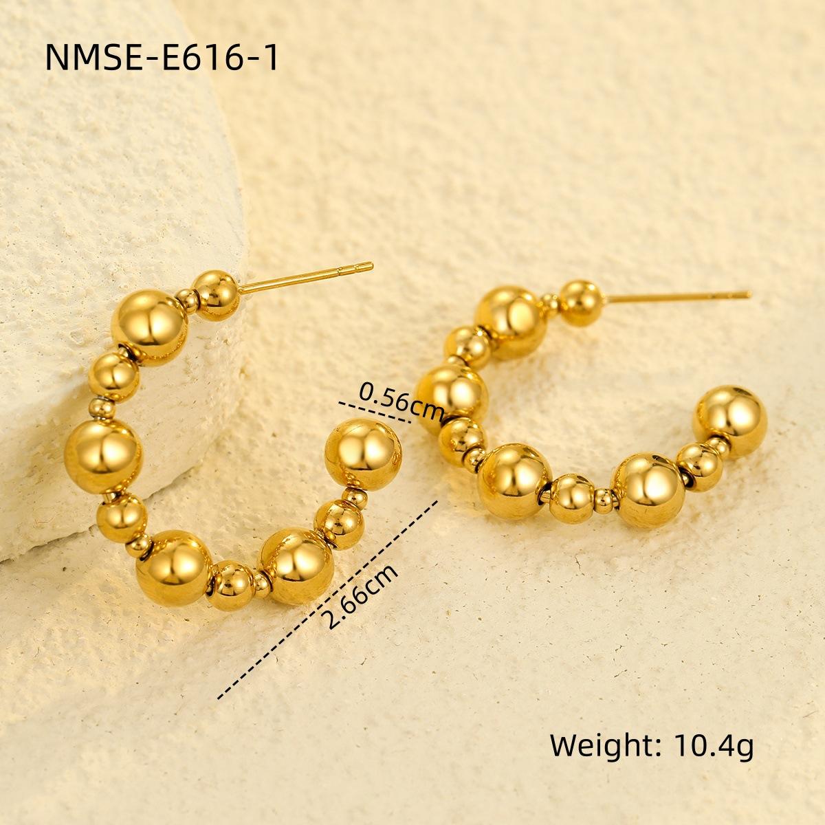 GEMCHIC Women s Stainless Steel Geometric C-Shape Earrings Trendy Tassel Drop Earrings for Women