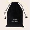 Custom Black Velvet Hair Dryer Storage Bag - Dustproof for Hotels & B&Bs