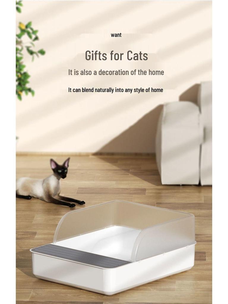 Extra Stor Halvstängd Lukttät Kattlåda Set