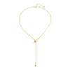 Salircon Minimalism Trendy Metal Beaded Pendant Necklace for Women Sexy Long Thin Clavicle Chain Aesthetic Y2K Jewelry 2026 New