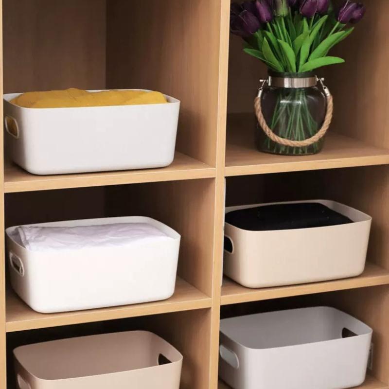 6pcs Storage Basket Multi-functional Storage Box Daily Necessities Sundries Desktop Storage Box Cosmetics Sorting Box Large