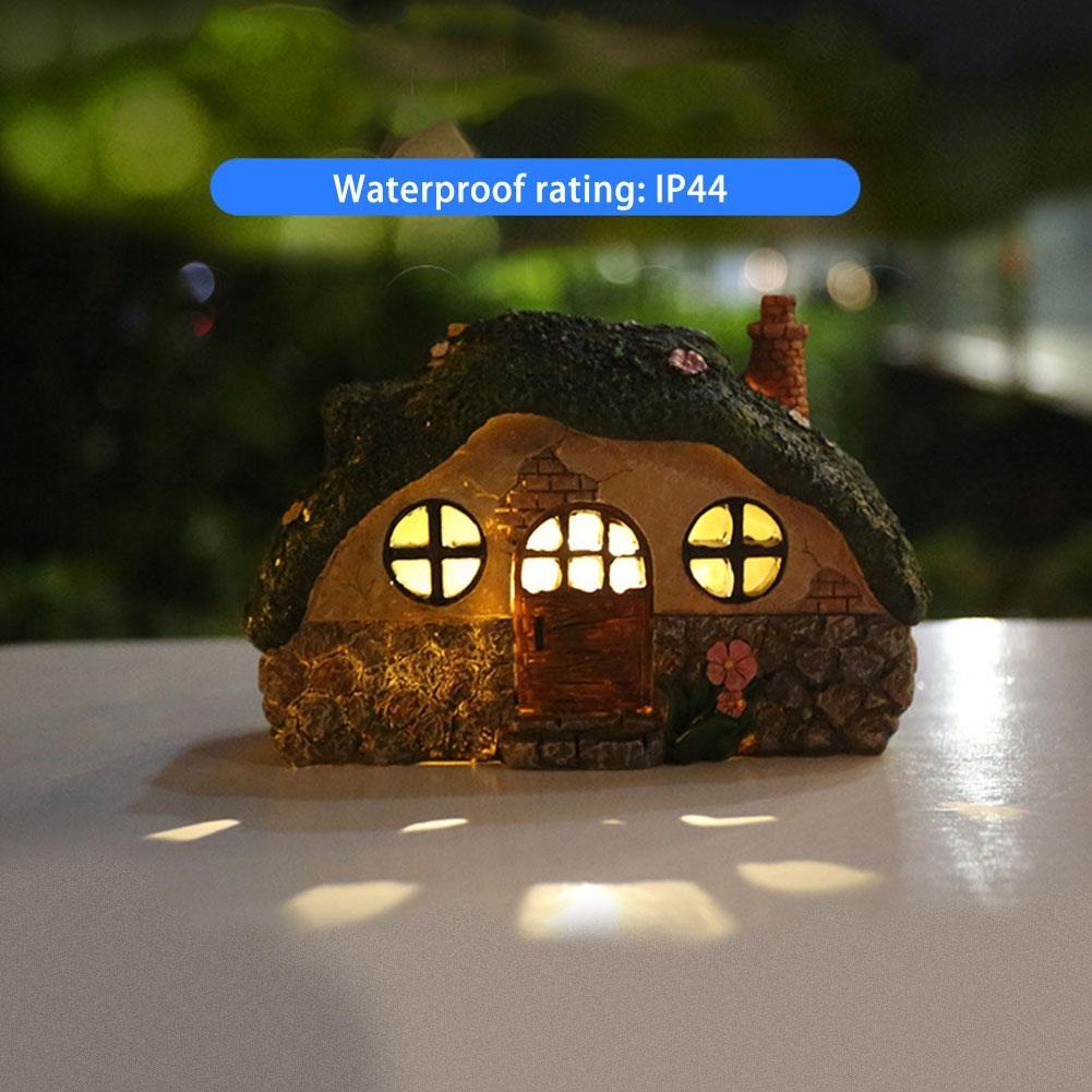 Neue lichtgesteuerte Induktions-LED-Solarleuchte, Feenhaus, hochwertige, korrosionsbeständige Rasenlampe für die Gartendekoration im Freien