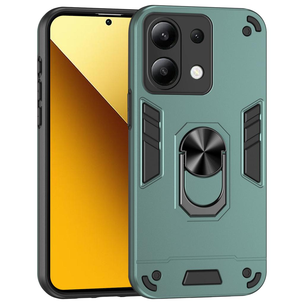 For Xiaomi Redmi Note 13 4G Case PC+TPU Shock-Absorption Phone Cover Support Magnetic Car Mount