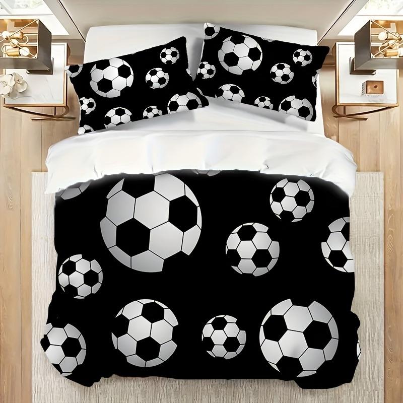 Football Duvet Cover Set Comforter Bedding 3D Children'S Bedding Set 3-Piece 1 Quilt Cover King Size