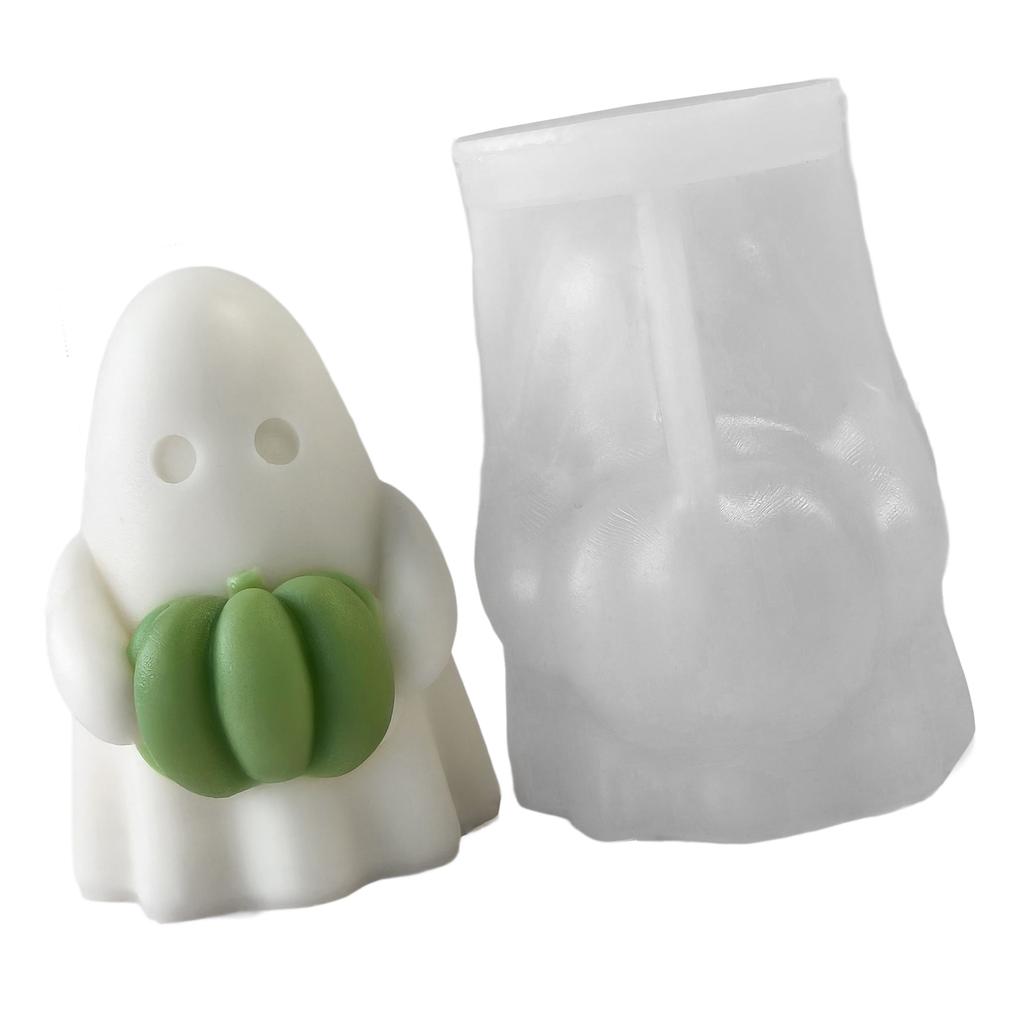 Halloween Ghost Candle Mold for Candle Soap Home Decoration Multipurpose Ghostly Pumpkin Silicone Mould For Epoxy Resin