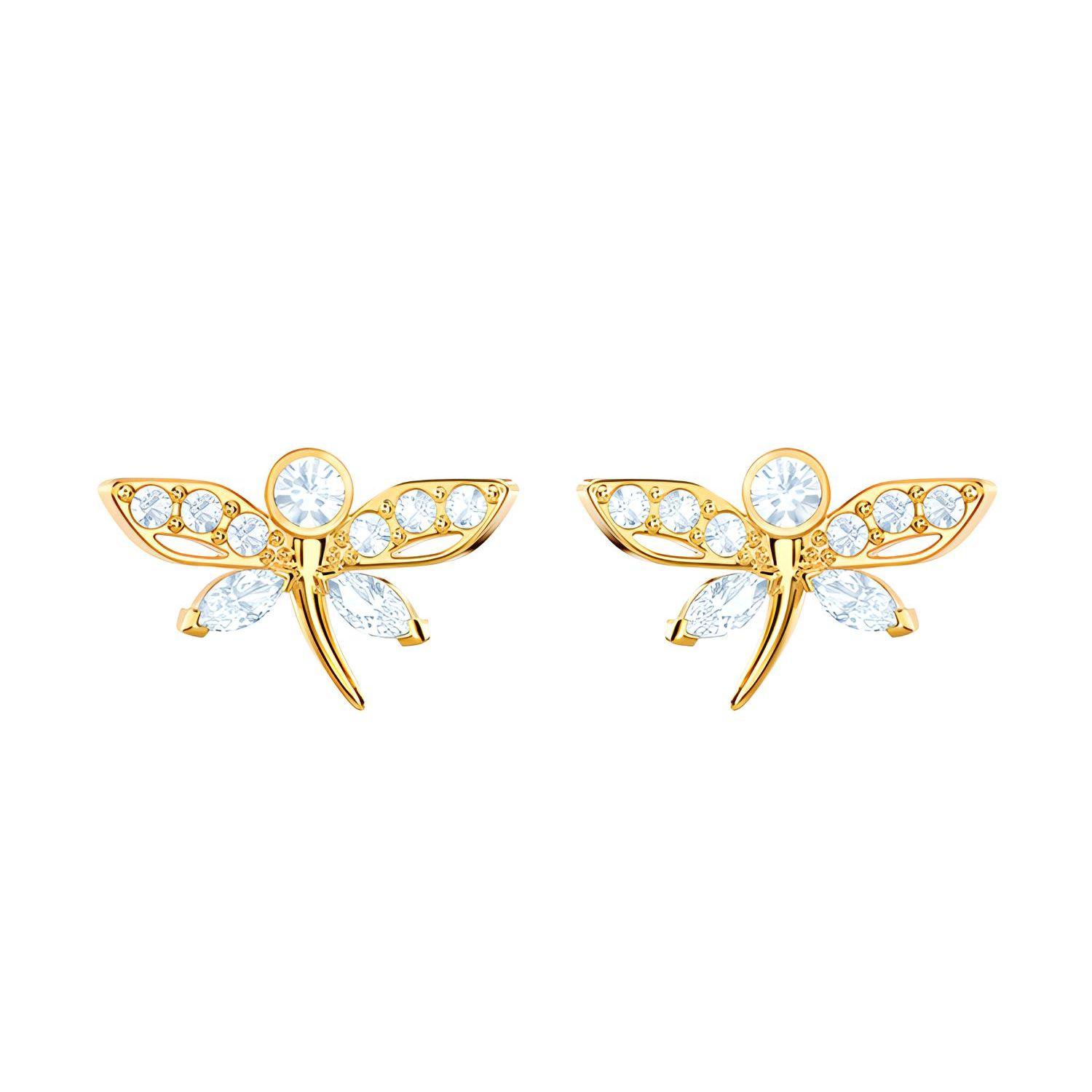 Swarovski New Dragonfly Bee Earrings Women earrings Gold 5429352 Gold